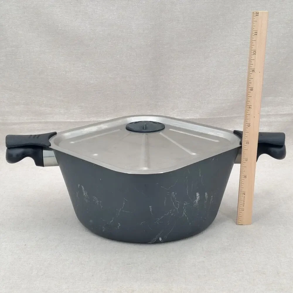 Vintage WearEver Air Square Saucepan Stock Pot Set of 5 with lids, 10 pieces